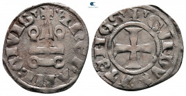 Principality of Achaea. Gui II de La Roche AD 1287-1308. Denier Tournois BI