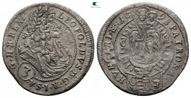 Austria. Leopold I of Habsburg AD 1657-1705. 3 Kreuzer AR