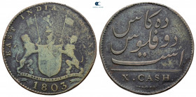 India.  AD 1803. 5 Cash, CU