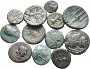 Lot of ca. 12 greek bronze coins / SOLD AS SEEN, NO RETURN!very fine