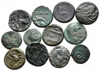 Lot of ca. 12 greek bronze coins / SOLD AS SEEN, NO RETURN!very fine