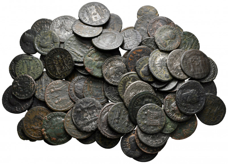 Lot of ca. 85 roman bronze coins / SOLD AS SEEN, NO RETURN! 

very fine