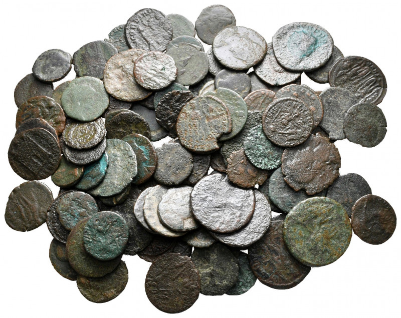 Lot of ca. 100 roman bronze coins / SOLD AS SEEN, NO RETURN! 

fine