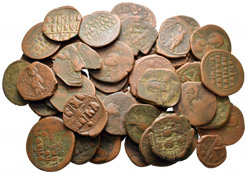 Lot of ca. 50 byzantine bronze coins / SOLD AS SEEN, NO RETURN!

nearly very f...