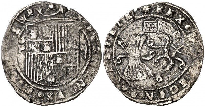 Reyes Católicos. Segovia. 2 reales. (Cal. 256). 5,86 g. Rara. MBC-.