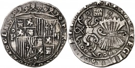 Reyes Católicos. Segovia. 2 reales. (Cal. 256 var). 5,91 g. Rara. MBC.