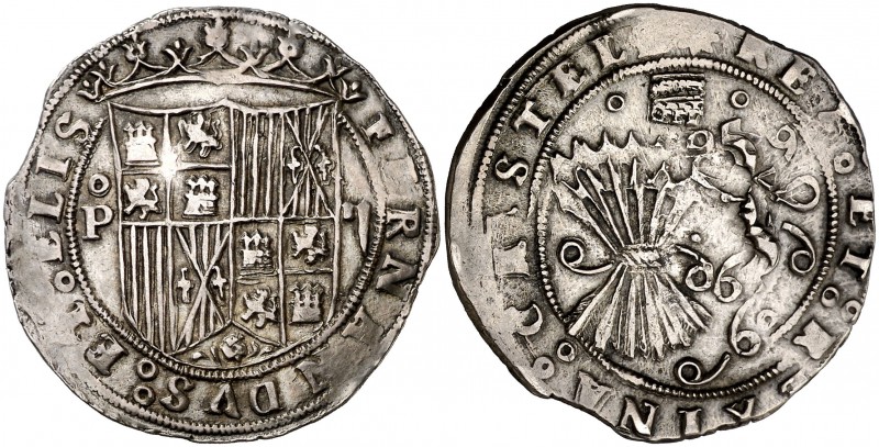 Reyes Católicos. Segovia. 2 reales. (Cal. 256 var). 6,79 g. Buen ejemplar. Rara ...
