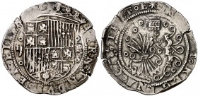 Reyes Católicos. Segovia. 2 reales. (Cal. 258 var). 6,80 g. Rara. MBC.