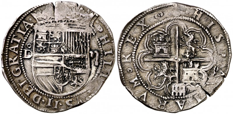 s/d. Felipe II. Segovia. . 2 reales. (Cal. 511, mismo ejemplar). 6,82 g. Leve gr...