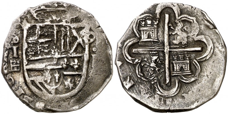 1591. Felipe II. Segovia. . 2 reales. (Cal. falta) (Rodríguez Lorente 367, mismo...