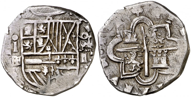 1593/2. Felipe II. Segovia. . 2 reales. (Cal. tipo 344, no indica la sobrefecha)...
