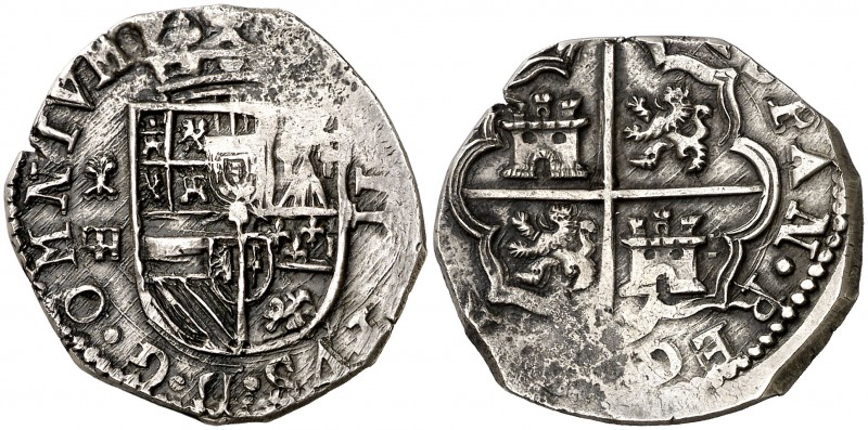 (1597). Felipe II. Segovia. Árbol (Lesmes Fernández del Moral). 2 reales. (Cal. ...