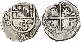 (15)95. Felipe II. Sevilla. B. 2 reales. (Cal. 548). 6,82 g. Escasa. BC+.
