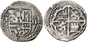 s/d. Felipe II. Toledo. . 2 reales. (Cal. 559). 6,49 g. MBC-.