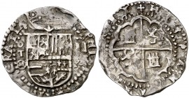 1590/89. Felipe II. Toledo. . 2 reales. (Cal. 561). 6,32 g. Rara. MBC.