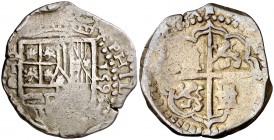1593. Felipe II. Toledo. C. 2 reales. (Cal. 570). 6,71 g. MBC-.