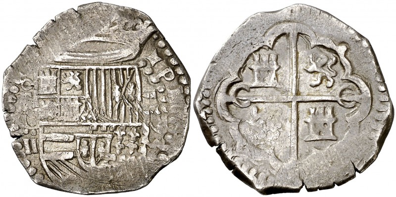 1593. Felipe II. Toledo. C. 2 reales. (Cal. 571, mismo ejemplar) (Rodríguez Lore...