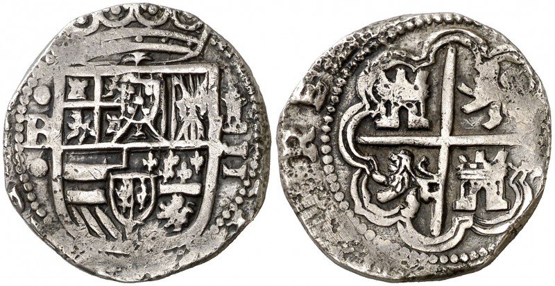 (1602). Felipe III. Burgos. Castillejo (Melchor Rodríguez del Castillo). 2 reale...