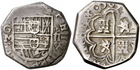1613. Felipe III. Granada. . 2 reales. (Cal. 329). 6,87 g. Rara. MBC-.