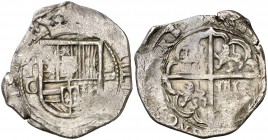 1603. Felipe III. Toledo. C. 2 reales. (Cal. 404). 5,89 g. Tipo "OMNIVM". MBC-.