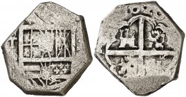1620. Felipe III. Toledo. P. 2 reales. (Cal. 417). 6,72 g. Rara. BC+.