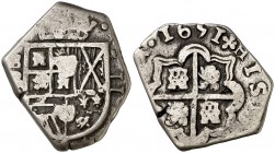1651. Felipe IV. Burgos. . 2 reales. (Cal. 834, mismo ejemplar). 5,99 g. No figuraba ningun ejemplar de este valor y ceca en la Colección de 2 reales ...