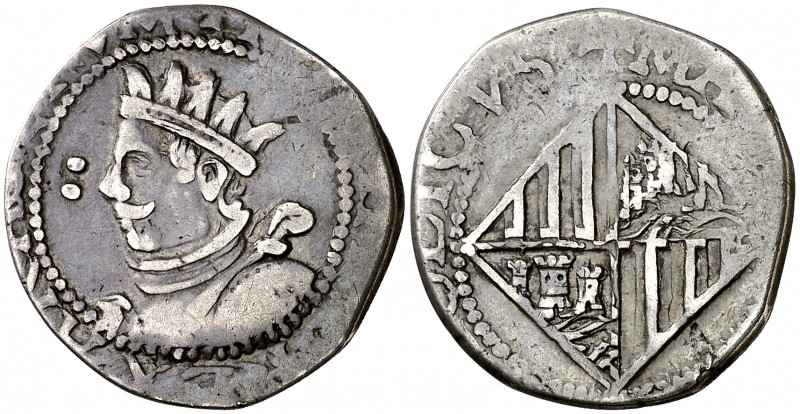 s/d. Felipe IV. Mallorca. 2 rals. (Cal. 861 var. de busto) (Cru.C.G. 4426 var. d...