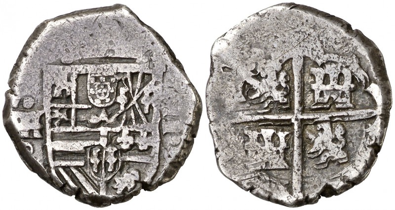 (1623). Felipe IV. Segovia. R. 2 reales. (Cal. 927). 6,32 g. Leones y castillos....