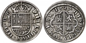 1627. Felipe IV. Segovia. P. 2 reales. (Cal. 932). 7,56 g. Atractiva. MBC+/EBC-.