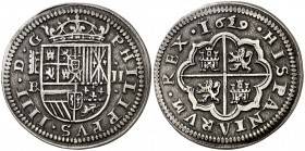 1659/29. Felipe IV. Segovia. . 2 reales. (Cal. 942). 5,85 g. Buen ejemplar. MBC+.