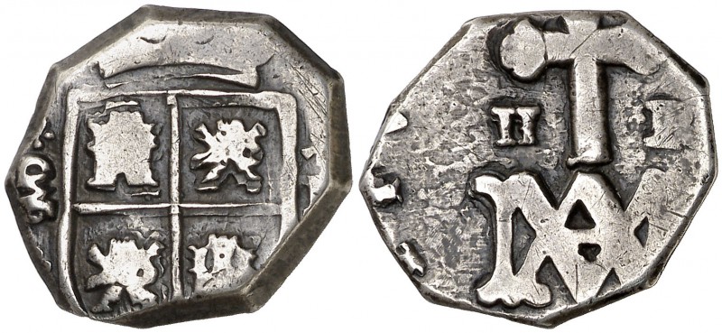 (1691-1699). Carlos II. Madrid. 2 reales. (Cal. tipo 106). 5,39 g. Tipo "María"....
