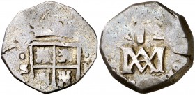 (1686). Carlos II. Sevilla. M. 2 reales. (Cal. 651). 5,52 g. Tipo "María". Rara. BC+.