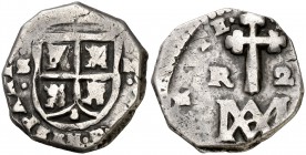 (1686). Carlos II. Sevilla. M. 2 reales. (Cal. 651). 5,50 g. Tipo "María". Rara. MBC-.