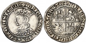 Enrique IV (1454-1474). Segovia. Real de busto. (AB. 691 var). 3,37 g. Leones sin corona. Buen ejemplar. Rara. MBC+.