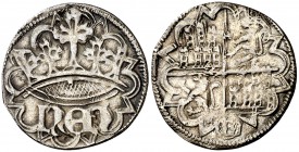 Enrique IV (1454-1474). Segovia. Real de anagrama (recortada para circular como medio real). 1,60 g. Ex HSA 20327. (MBC+).