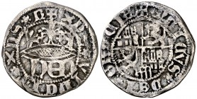 Enrique IV (1454-1474). Segovia. Medio real. (AB. 725). 1,47 g. Rayitas. MBC-.