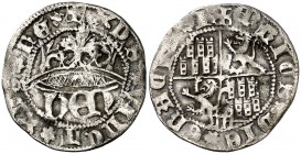 Enrique IV (1454-1474). Segovia. Medio real. (AB. 725 var). 1,64 g. MBC-.