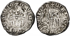 Enrique IV (1454-1474). Segovia. Medio real. (AB. 725.1). 1,51 g. Escasa. MBC-.