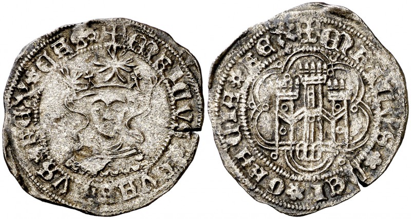 Enrique IV (1454-1474). Segovia. Medio cuartillo. (AB. 770). 1,87 g. Ex Áureo & ...