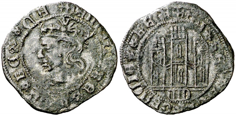 Enrique IV (1454-1474). Segovia. Dinero. (AB. 787 var). 1,38 g. Curiosas leyenda...