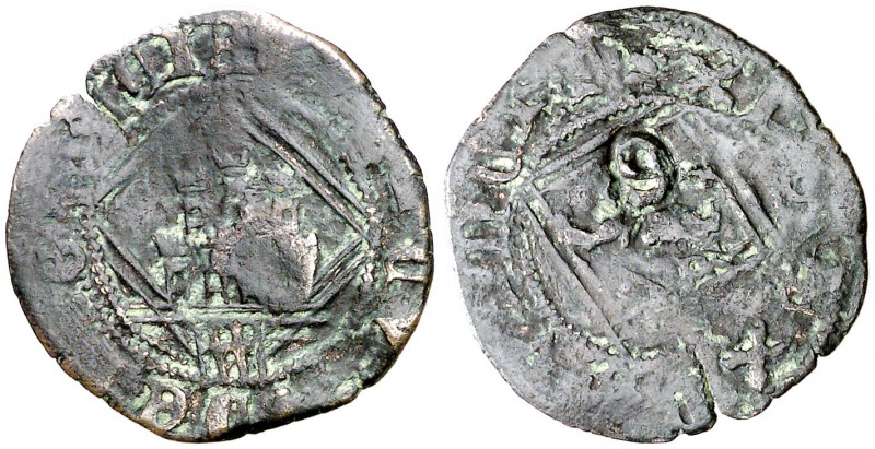 Enrique IV (1454-1474). Segovia. Blanca de rombo. 1 g. Contramarca: S. Rara. (MB...