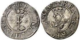 Reyes Católicos Segovia. 1 blanca. (Cal. 627 var). 1,39 g. MBC.