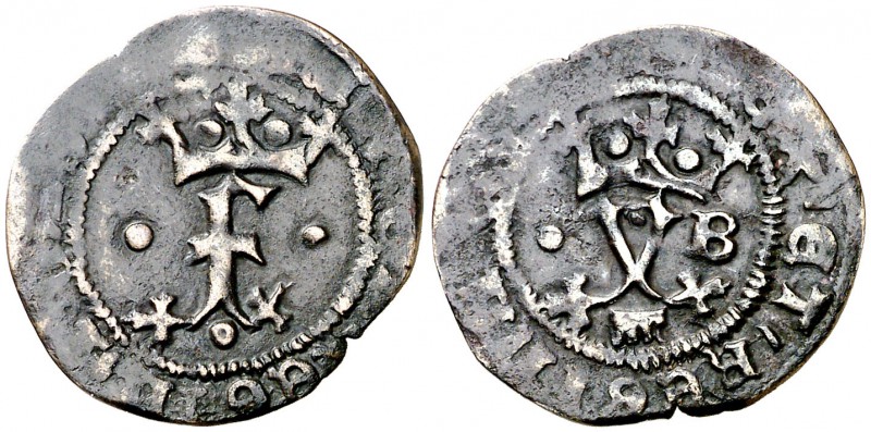 Reyes Católicos. Segovia. 1 blanca. (Cal. falta). 1,15 g. Sin el nombre de los r...