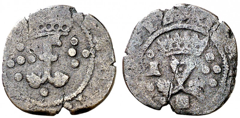 Reyes Católicos. Segovia. 1 blanca. (Cal. falta). 1,25 g. BC.