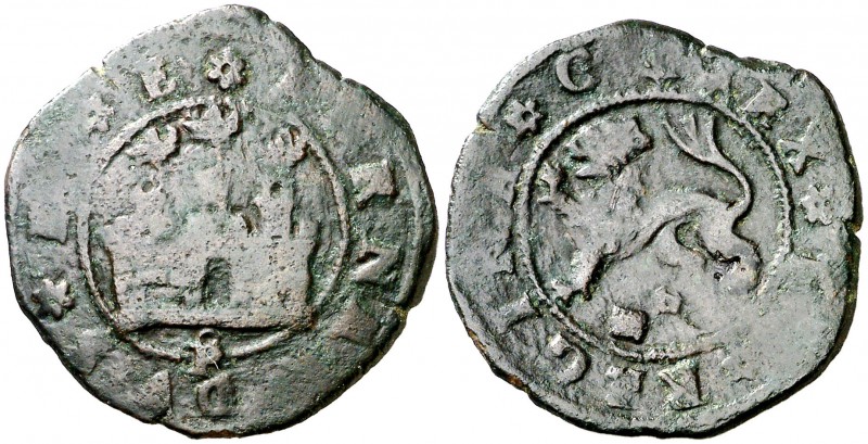 Reyes Católicos. Segovia. 2 maravedís. (Cal. 619 var). 4,52 g. BC+.