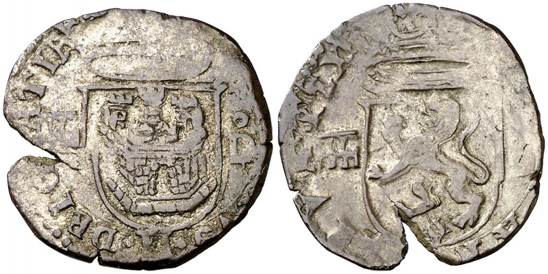 s/d (1567-1574). Felipe II. Segovia. . 1 cuartillo. (Cal. 852) (J.S. A-171). 2,4...