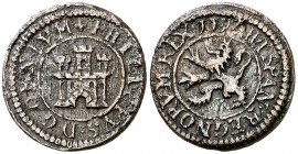 1597. Felipe II. Segovia. 1 maravedí. (Cal. 869) (J.S. B-18). 1,84 g. Sin indicación de ceca ni valor. Rara. MBC-/MBC.