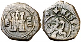 (160)4. Felipe III. Segovia. 4 maravedís. (Cal. 784, mismo ejemplar) (J.S. D-165, mismo ejemplar). 2,86 g. Acueducto vertical de tres arcos a derecha....