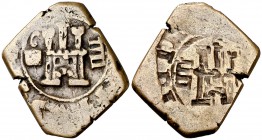 Felipe III. Segovia. 4 maravedís. (Cal. tipo 226) (J.S. tipo D33 ó D35). 2,84 g. Reverso incuso. Rara. MBC-.