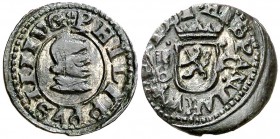 1661. Felipe IV. Segovia. S. 2 maravedís. (Cal. 1559) (J.S. M-578). 0,73 g. Bella. Rara y más así. EBC.